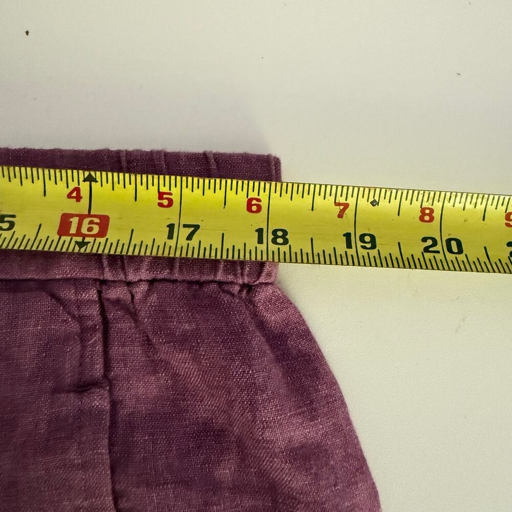 Eileen Fisher Delave Cropped Lantern Pants Organic Linen Raspberry Size Large - Picture 8 of 9